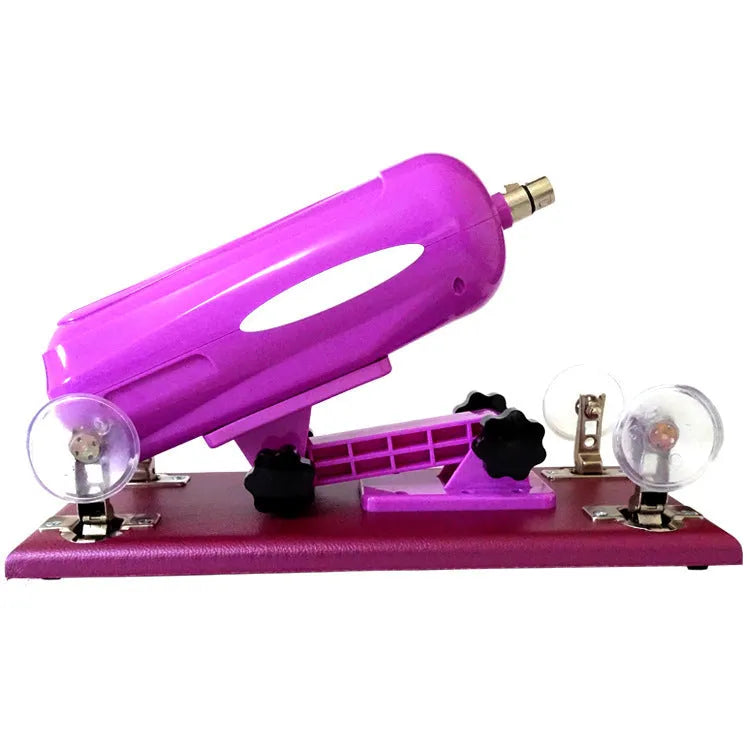 Purple automatic telescopic thrusting sex toy measuring 37x15cm