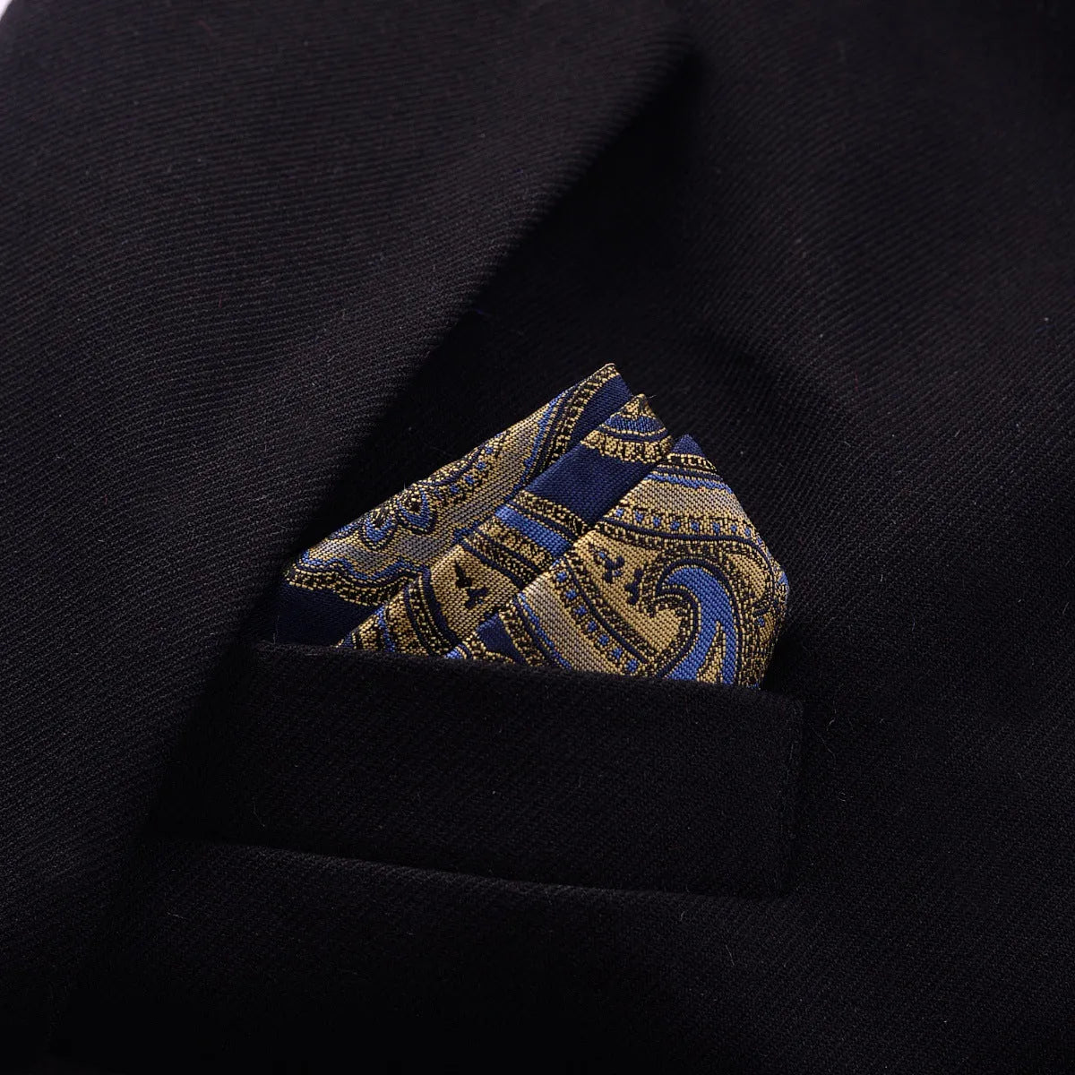 Men's jacquard printed pocket square 23 x 23cm in multi-colour options for formal suit and blazer pocket wear