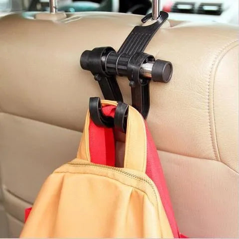 Polypropylene vehicle hanger 17x6x11cm hooking onto car seat for organising bags