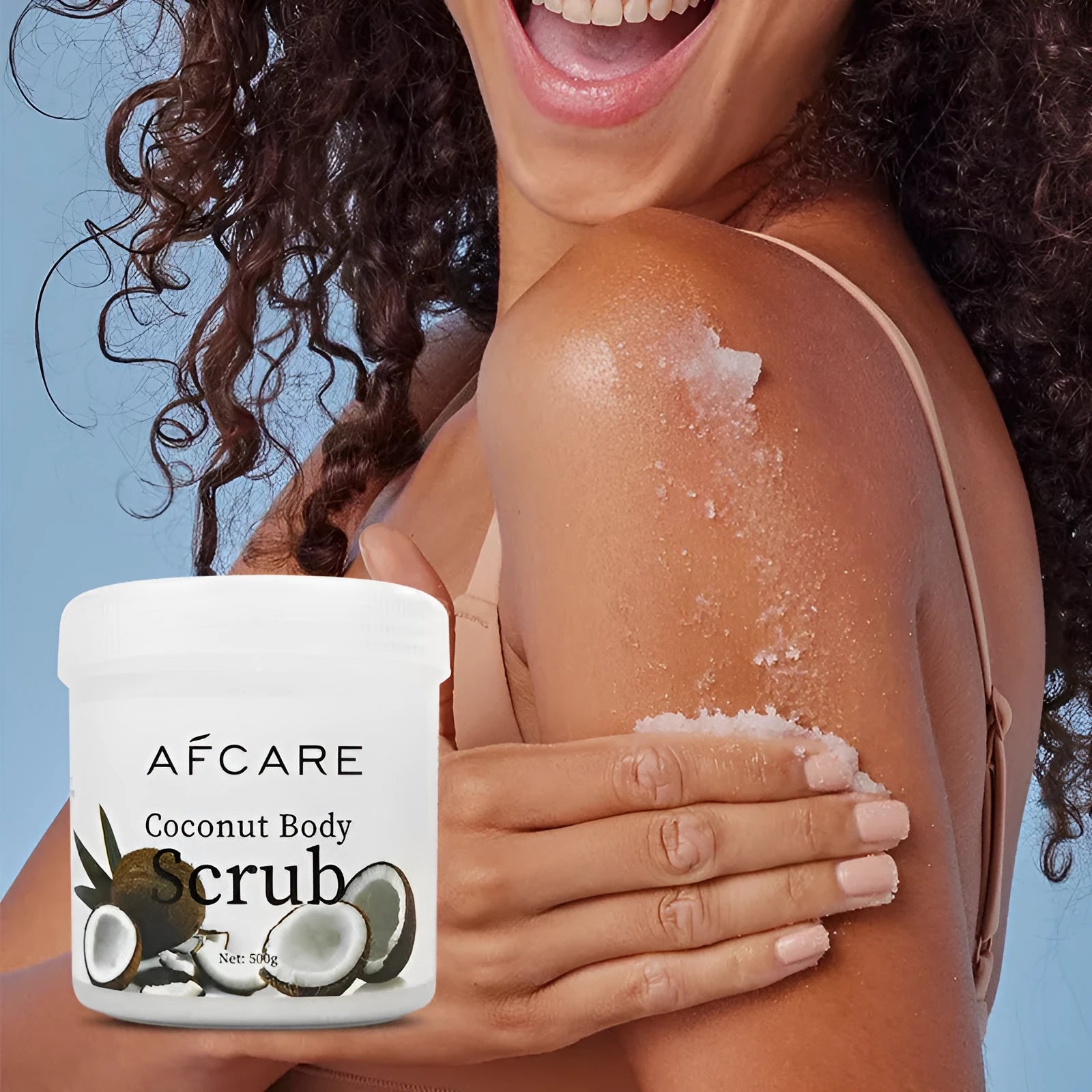 Body care cream soft skin hydrating coconut facial scrub 350g tub exfoliator
