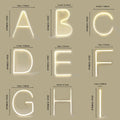 LED English letter light plastic night light with switch control in style A