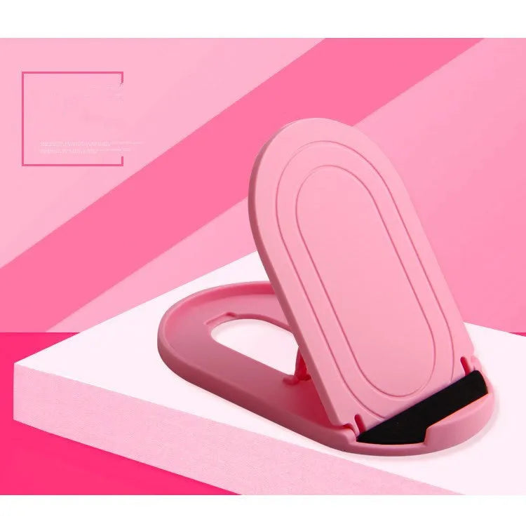 Plastic lazy bracket mobile phone stand in one of six colour options: black, blue, grey, pink, white, or yellow.