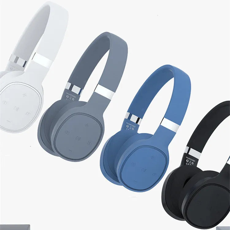 Wireless Bluetooth headset in black, blue, grey, or white colours with 40mm speakers
