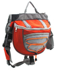 Small pet travel backpack carrier in nylon plaid, available in green orange blue, for cats and dogs