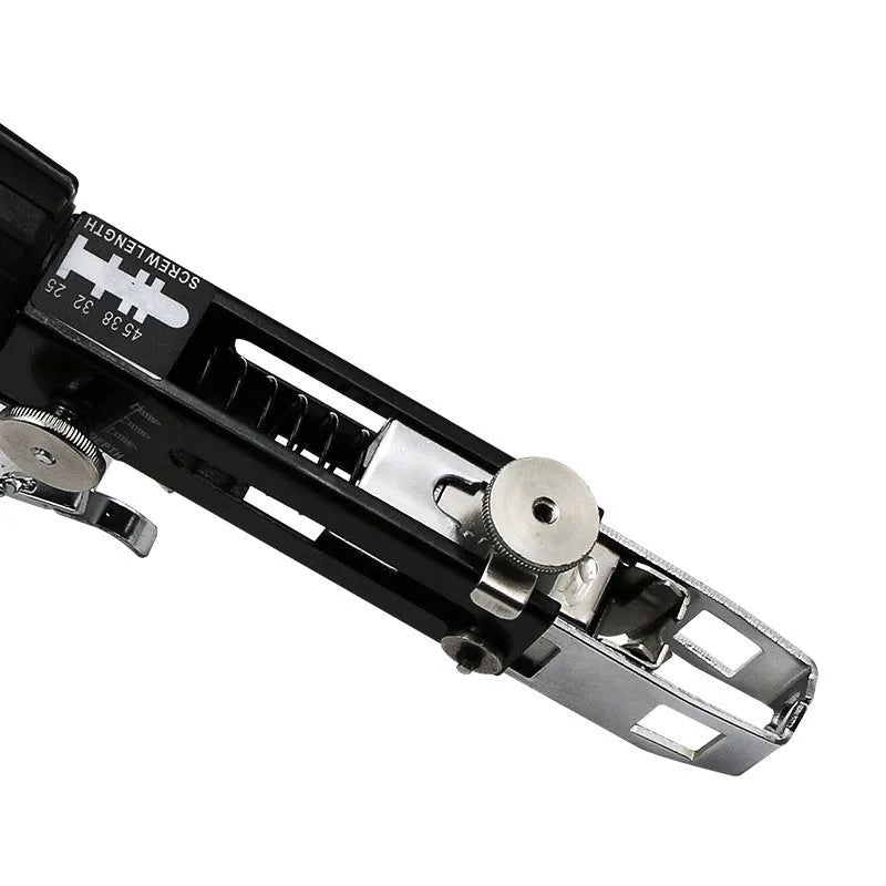 Metal chain screw gun head attachment for electric screwdrivers with cross head and gun rack