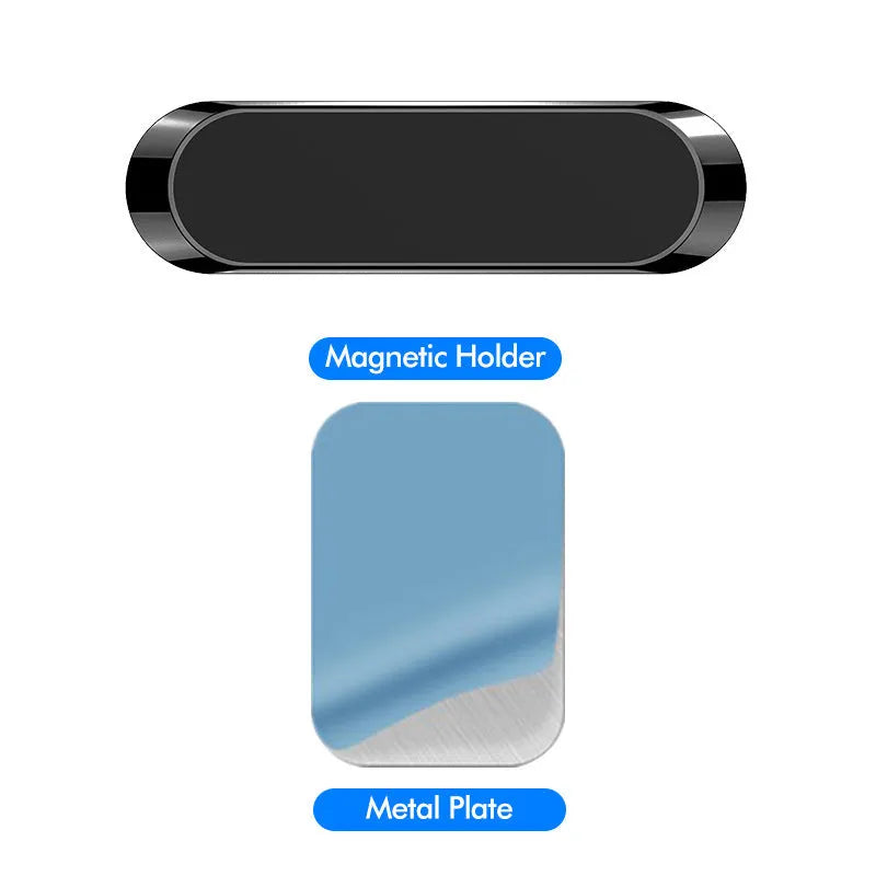 F6 Strip Plate Magnetic Car Phone Holder Stand in grey, folded flat