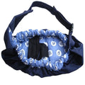 Newborn baby carrier one shoulder cross-arm TC cotton sling in blue plaid for 0-6 months