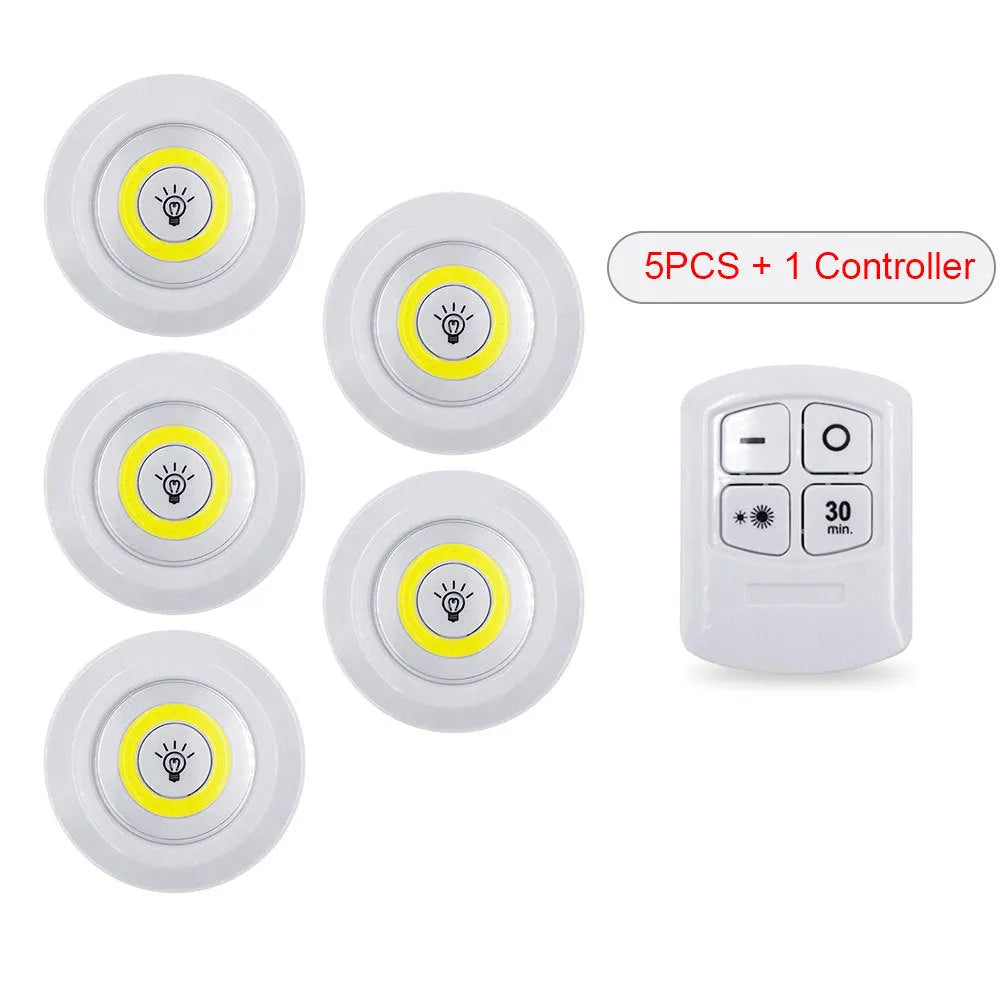 Dimmable LED light box set with remote control, three night lights, 5W cold warm white