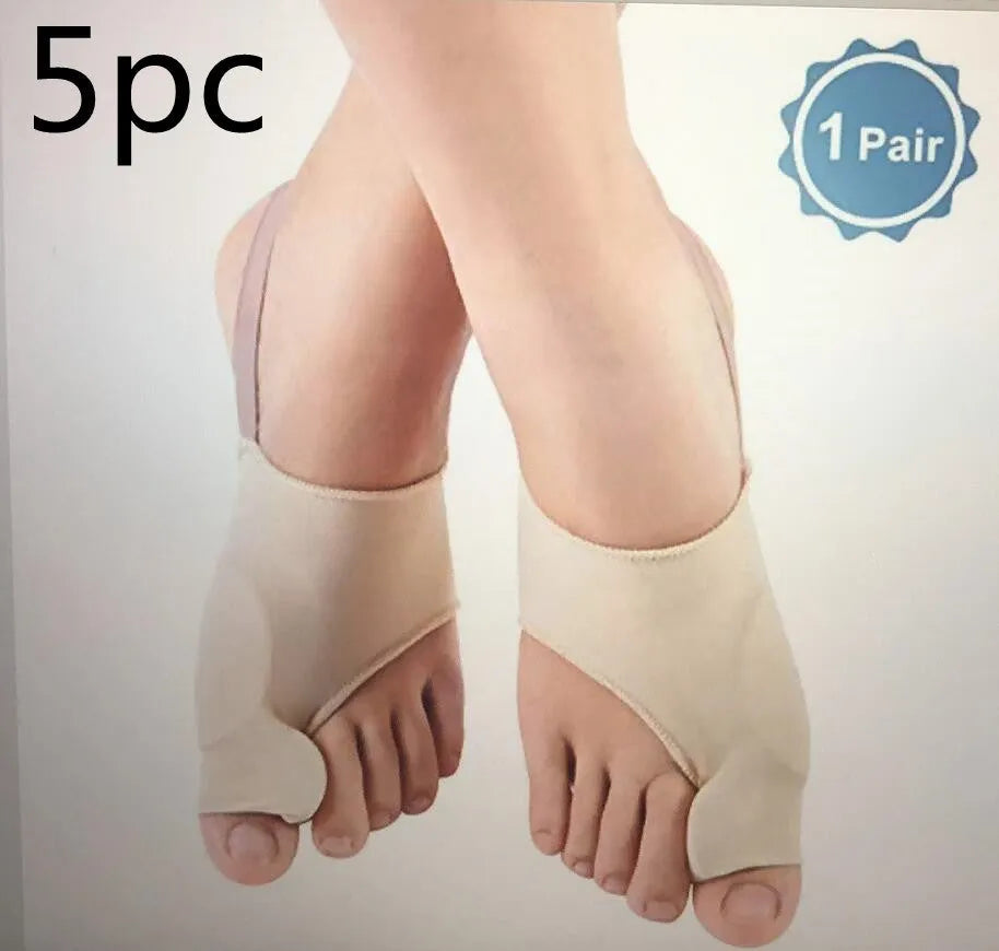 Corrective bunion relief socks with silicone gel pad and toe separator in sizes S, M, L