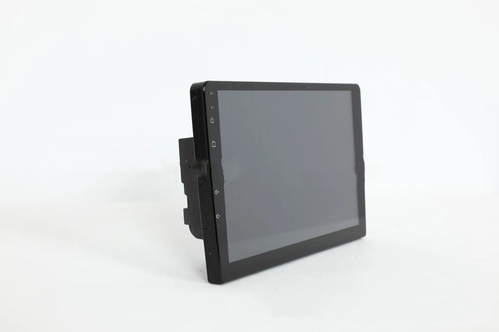 Black 10.1 inch universal Android car stereo head unit with touch screen display