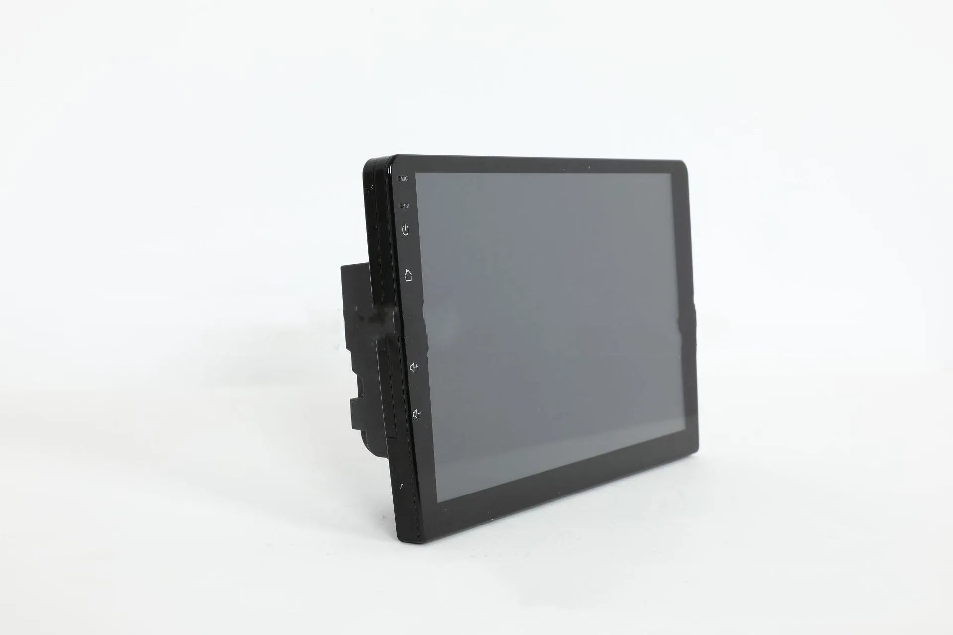 Black 10.1 inch universal Android car stereo head unit with touch screen display
