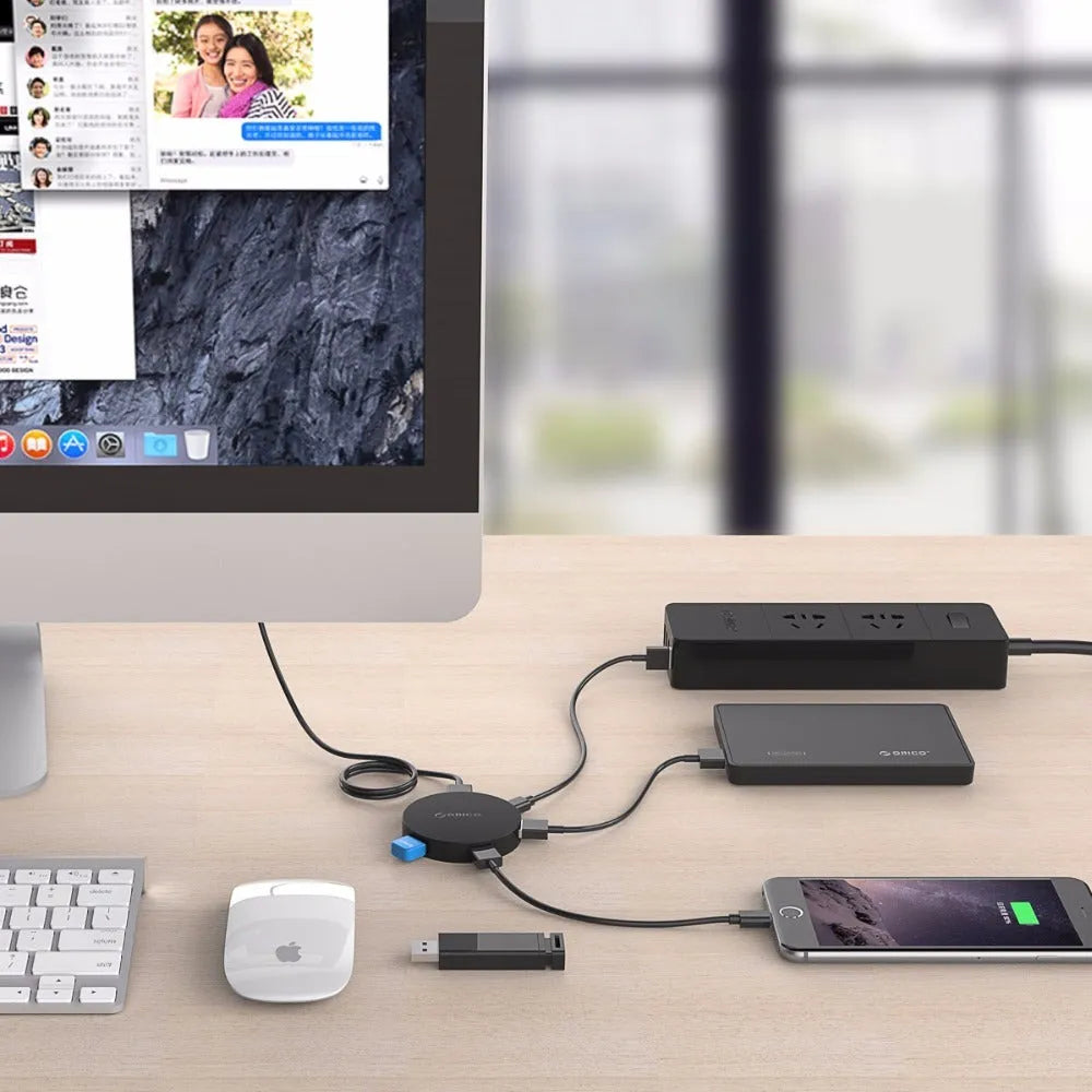ORICO HA4U-U3 USB 3.0 four port hub with detachable cable
