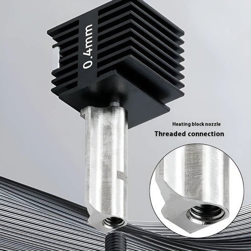 Hardened steel hot end nozzle kit with four sizes for Bambu Lab A1 Mini 3D printer, includes black silicone sleeve.