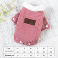 Lambswool fleece-lined padded vest for dogs and cats in grey and pink colours