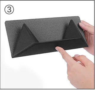 Non-slip portable cooling bracket for notebook, ergonomic stand with anti-slip fibre texture, blue colour