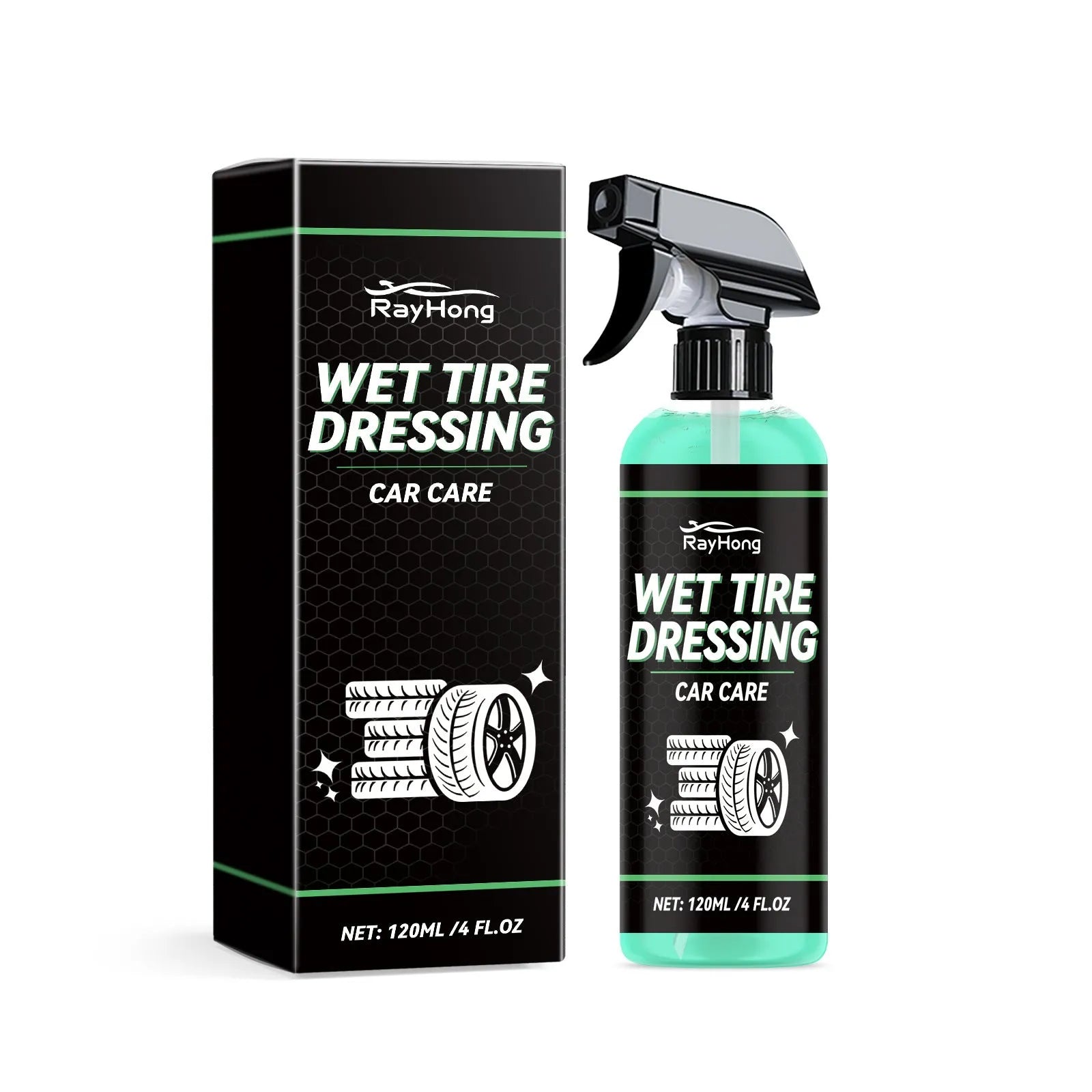 Car tyre protective agent 120ml bottle with silicone oil formula for cleaning and decontamination