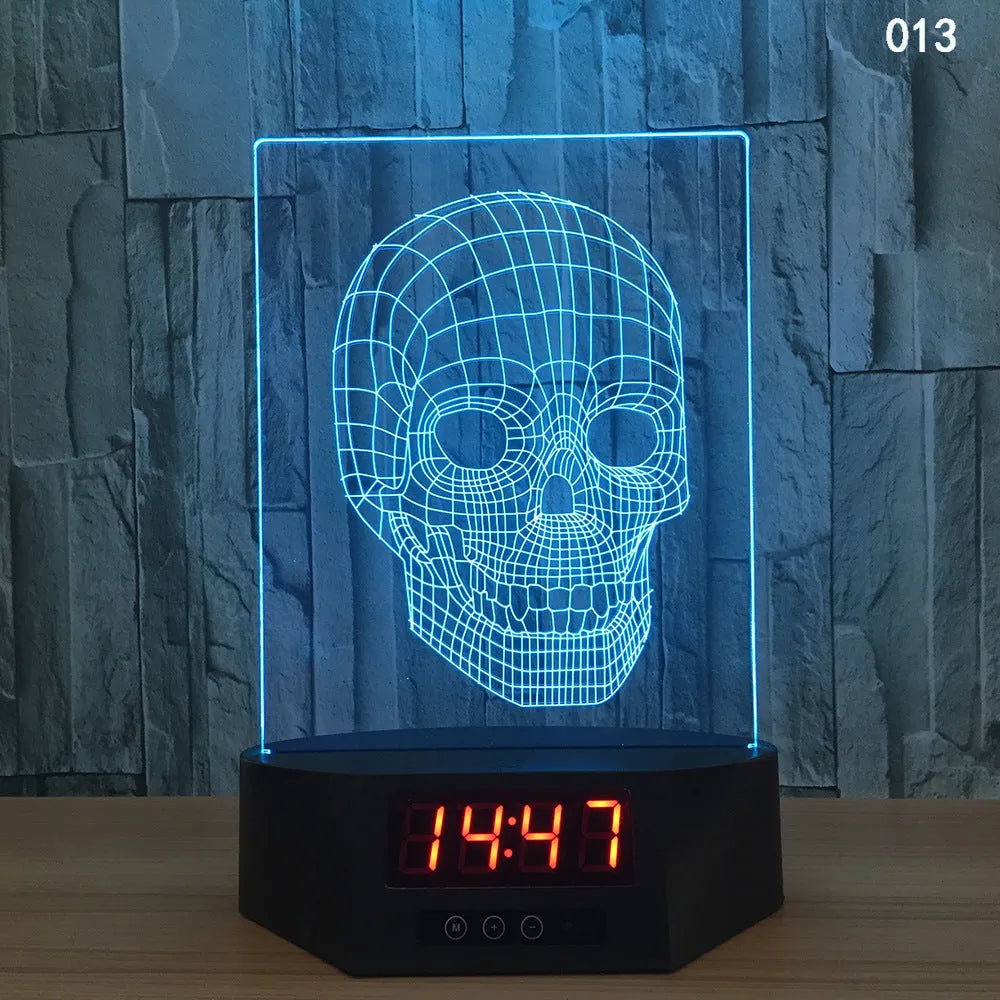 3D dolphin LED night light with explosion glow effect on table with wireless charging