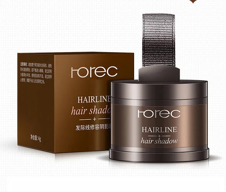 Hairline repairing shadow powder 3g in light yellow and dark brown shades for forehead curve beautification