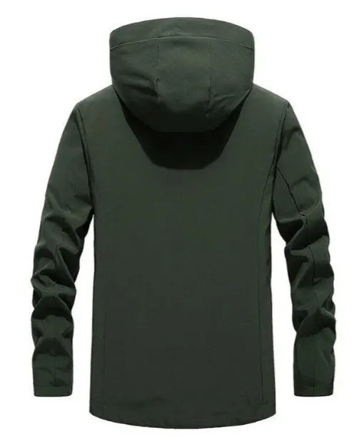 Men's chemical fibre blend jacket with full zip in Black colour option