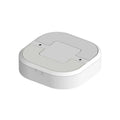 White wireless smoke detector with 433MHz transmission and low battery alert for home fire safety