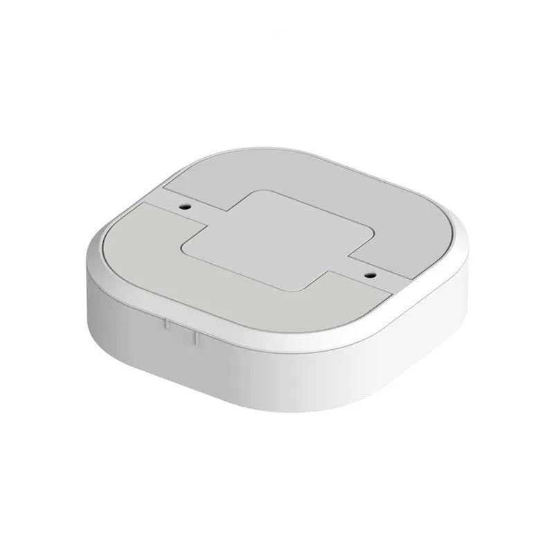 White wireless smoke detector with 433MHz transmission and low battery alert for home fire safety