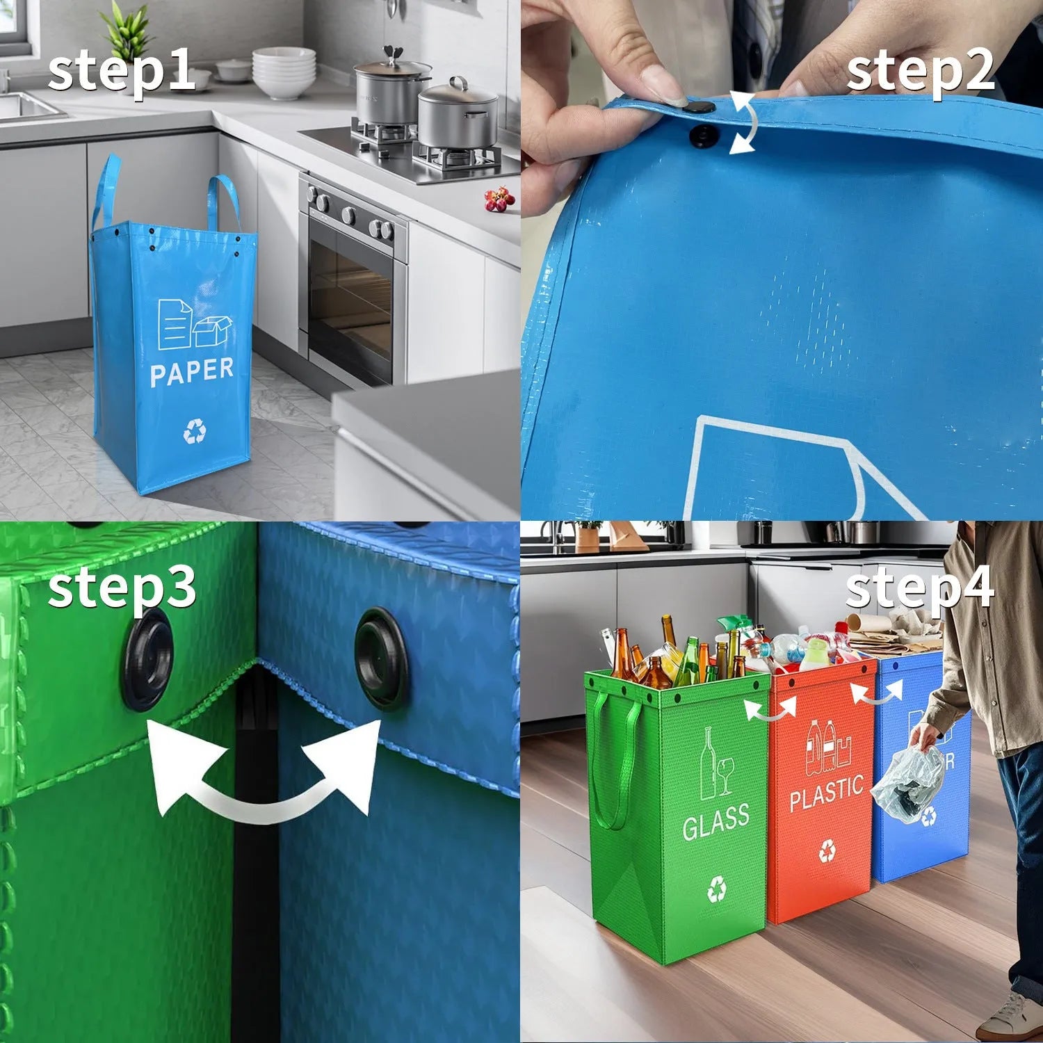 40-litre waterproof garbage bag in multiple colour options for waste segregation