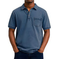 Plus size men's loose fit printed short sleeve shirt in Korean cardigan style with multiple colour options