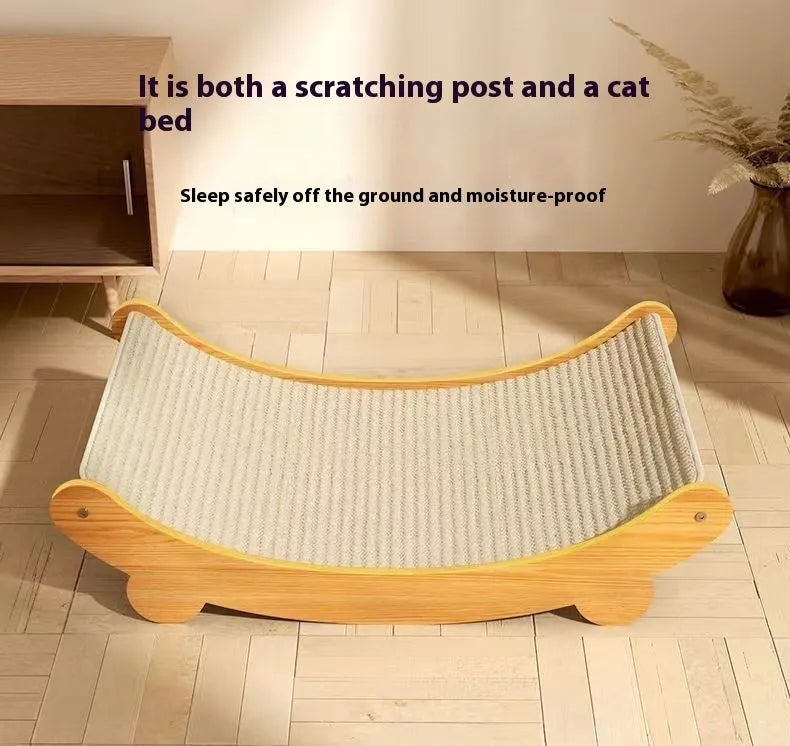 Natural sisal cat scratch board in pastoral style, available in large and small sizes