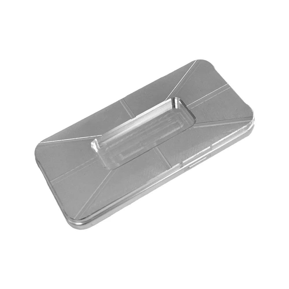 Silver aluminium alloy phone case with single shell metal mould back cover for iPhone and Samsung models