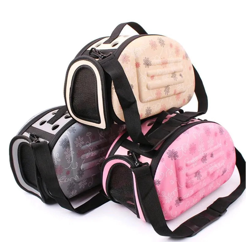 Pet Space foldable EVA pet shoulder bag with air holes in three sizes S M L for small dogs and cats