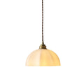 Brass indoor droplight with copper glass shade in Chinese style for bedside or dining room