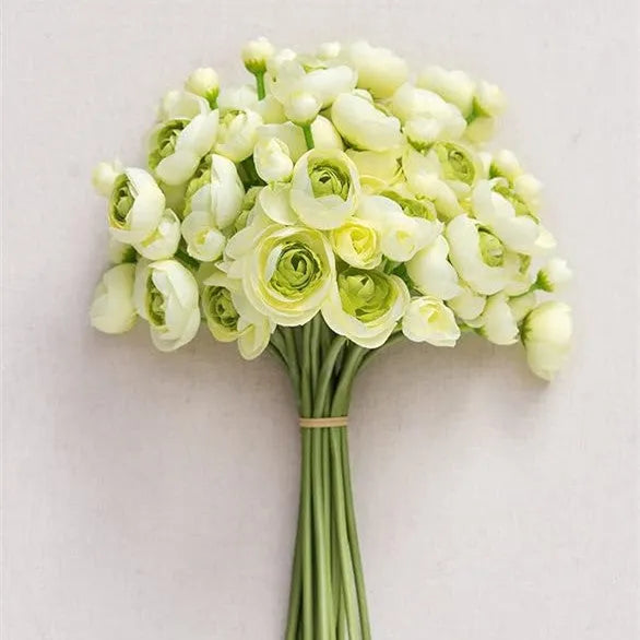 24-head artificial silk tea rose camellia flower stem in pink, 35cm tall for wedding decor