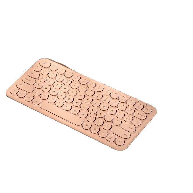 Ultra-thin wireless keyboard and mouse set with USB receiver in white black pink colour options