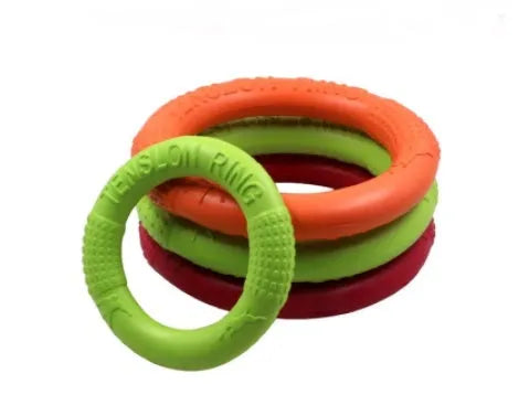EVA pet pull ring in orange colour with dog training toy diameter 18cm and 28cm options