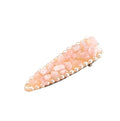 8cm crystal stone metal hairpin on neutral background showing green colour option