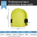 A pair of EVA foam kneepads in assorted colours for construction and DIY work.