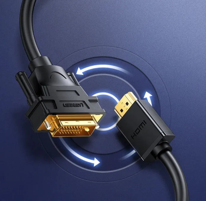 HDMI adapter cable for laptop to display connection showing length options of 1m 1.5m 2m 3m
