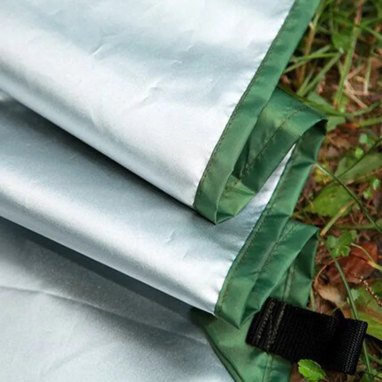 Outdoor awning sun shelter 300x300cm waterproof oxford fabric camping canopy in army green with wind ropes