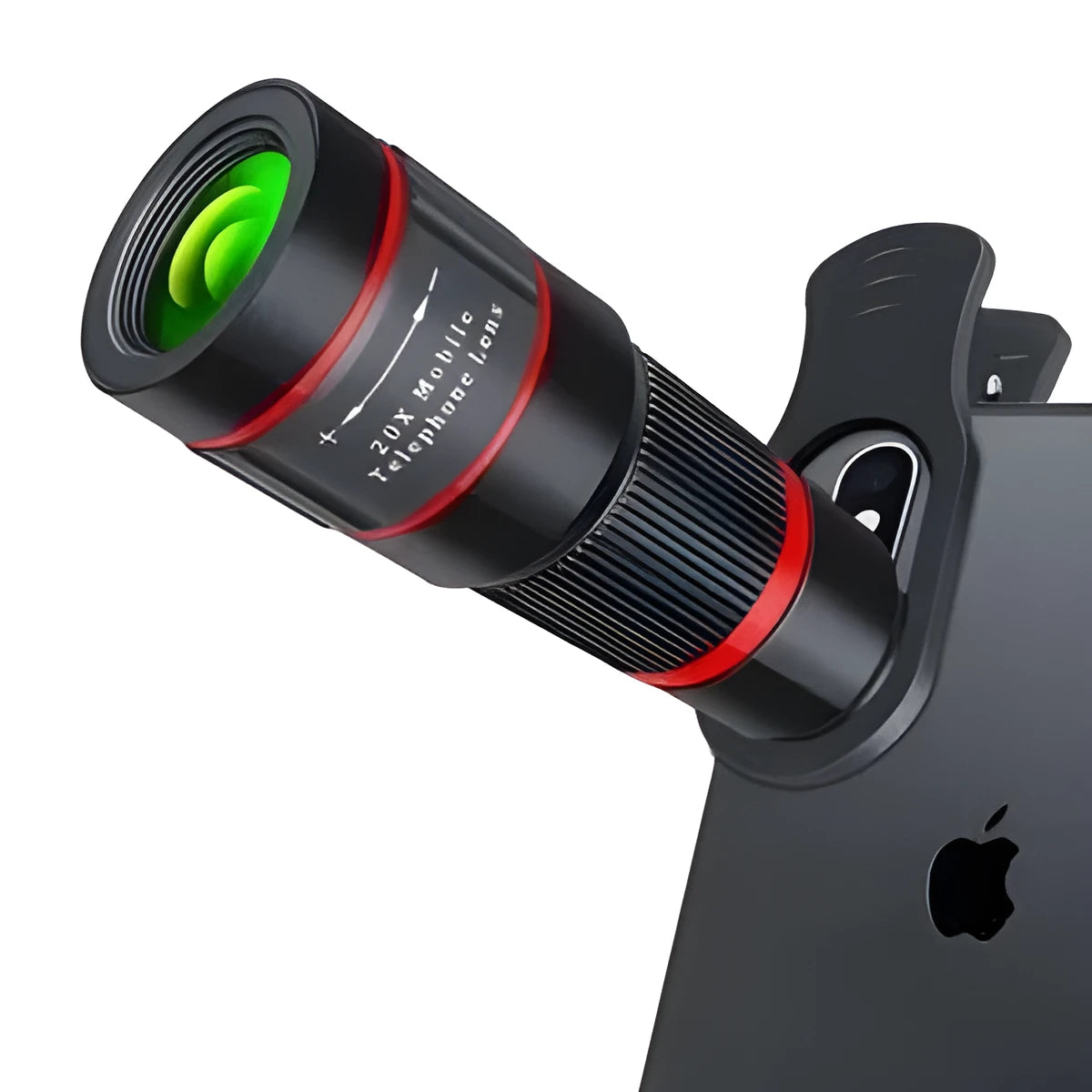 20x magnification mobile phone telescope with universal clip and single eye mask