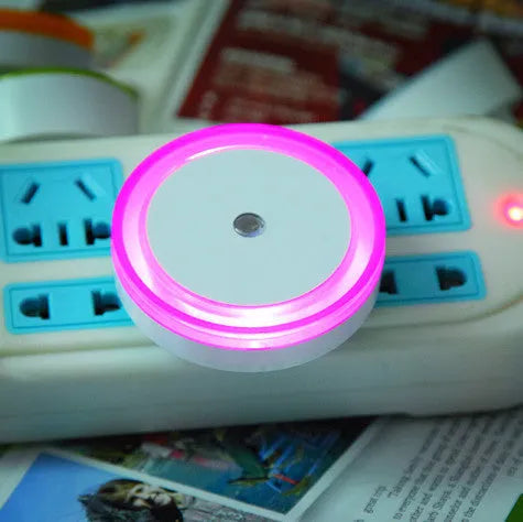 LED induction round halo nightlight in blue colour for night market stall lighting