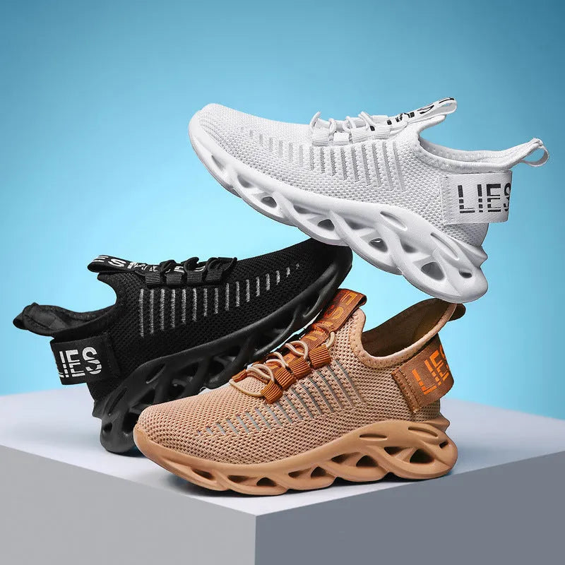 Children's fabric sneakers with Velcro closure in black, khaki or white colours