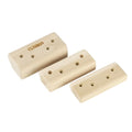 Three wooden grip strength training fingerboards in different sizes for arm and finger exercises