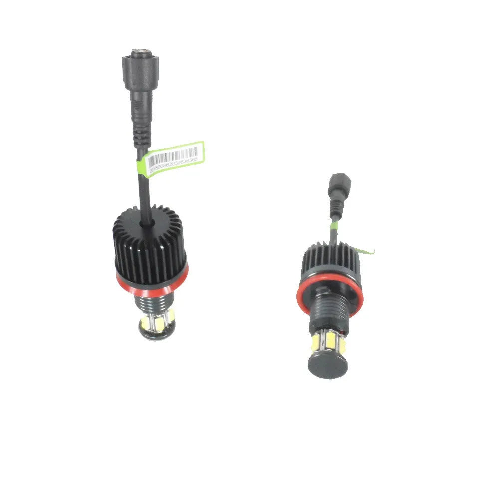 Pair of 6-side 12-bead LED angel eyes bulbs for BMW E92 with H11 plug 5000lm 360 degree beam