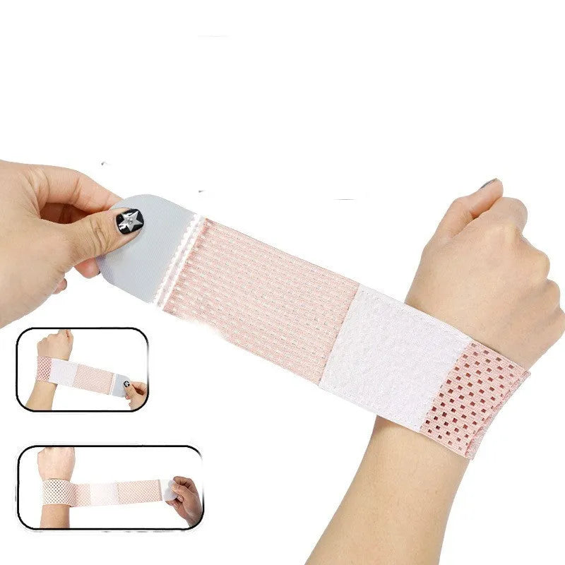 High elastic breathable athletic wristguards in pink, black and grey colours