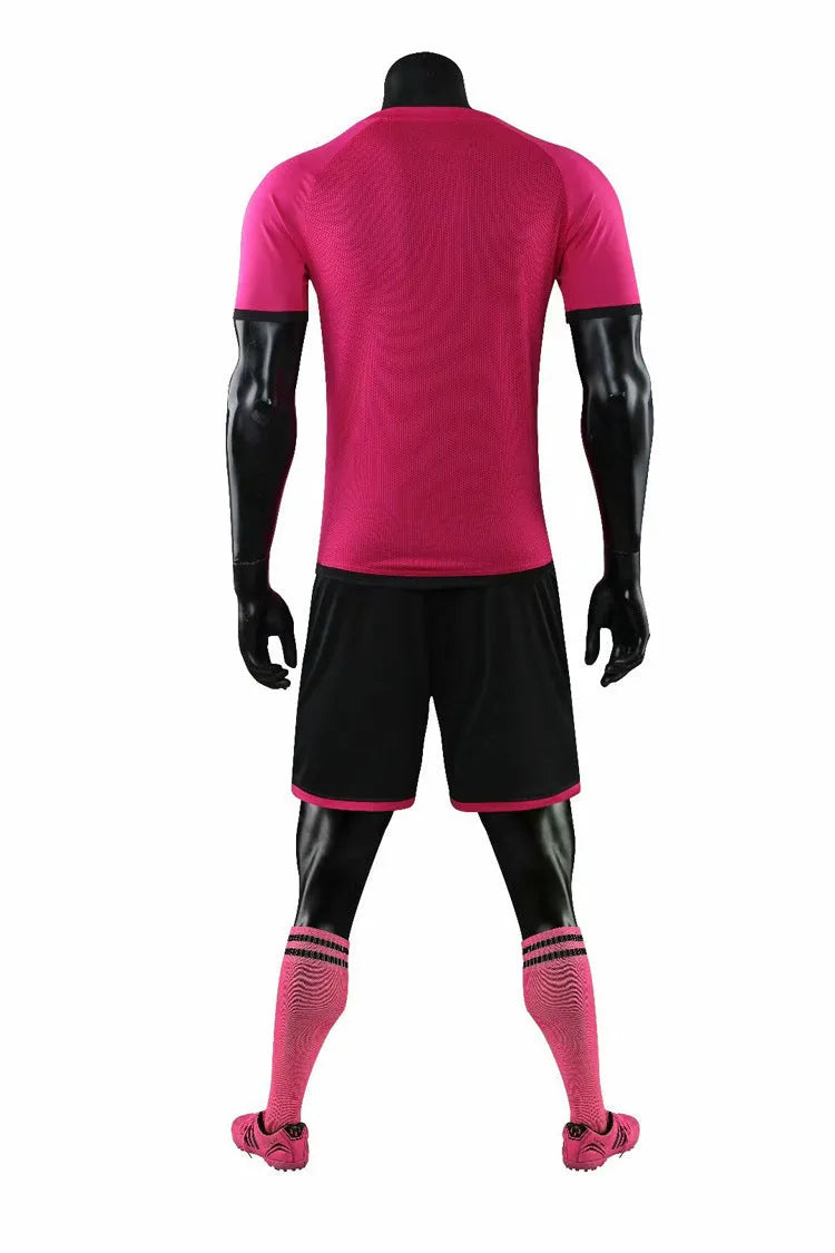 Children football shirt suit in chemical fibre blended fabric, blue colour, front view