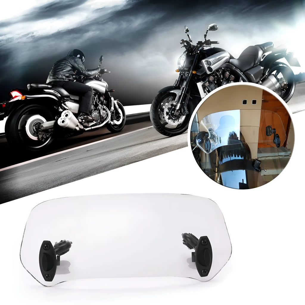 Motorcycle front heightening windshield clip 29cm organic glass adjustable with small big mounting plate