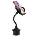 Black car cup holder mobile phone holder with ABS plastic and aluminium tube design
