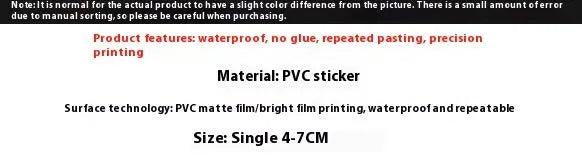 Colourful candy-themed waterproof decorative stickers in various 4-7cm sizes for journal decoration