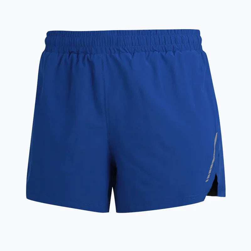 Men's straight-cut quick-drying running shorts in polyester available in four colours
