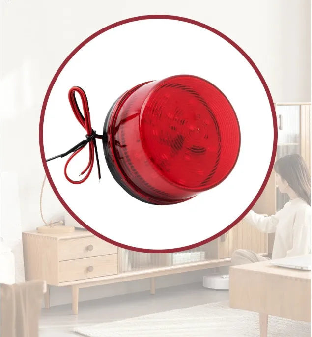 HC-79 red warning alarm light with strobe flash and 105dB sound for fire safety
